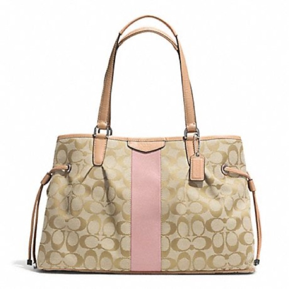 Coach Signature Stripe Drawstring Carryall 28501